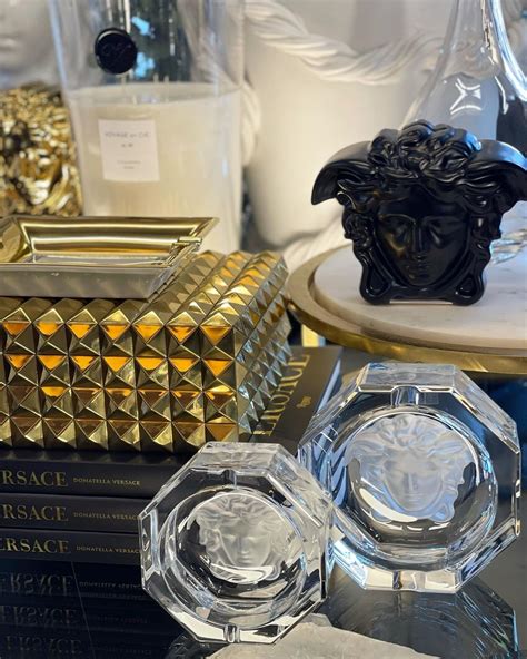 versace crystal ash tray|rosenthal Versace ashtray.